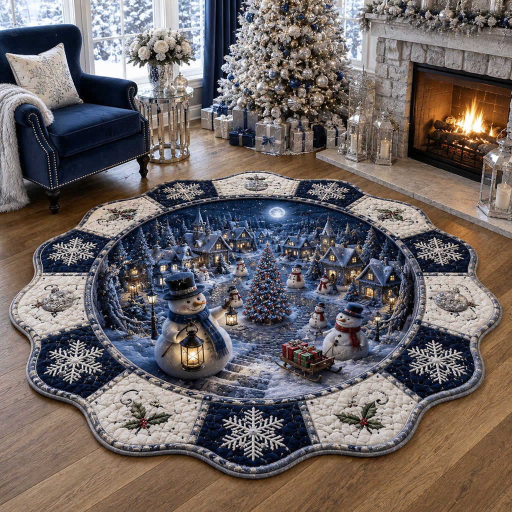 Christmas Magic Custom Shape Area Rug - Seasonal Design | Die-Cut Non-Slip Rug - washable non-slip printed rug