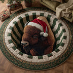 Christmas Prairie Round Mat Rug - Nature Design | Serene Home Decor