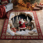 Christmas Santa Delight area rug in a living room