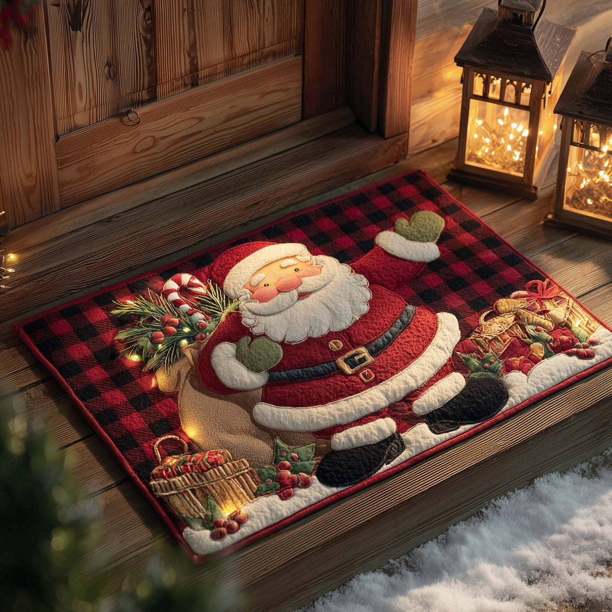 Christmas Santa Doormat - Faith Inspired Design | Printed Welcome Doormat