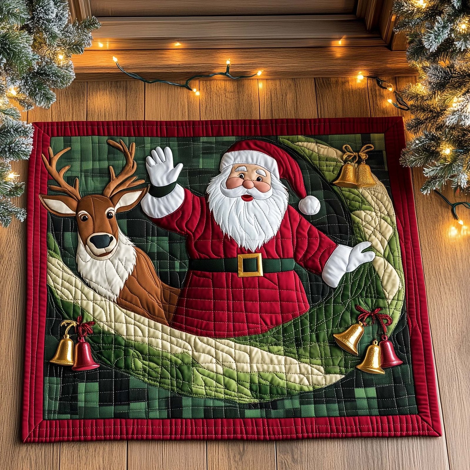 Christmas Santa Doormat - Faith Inspired Design | Printed Welcome Doormat