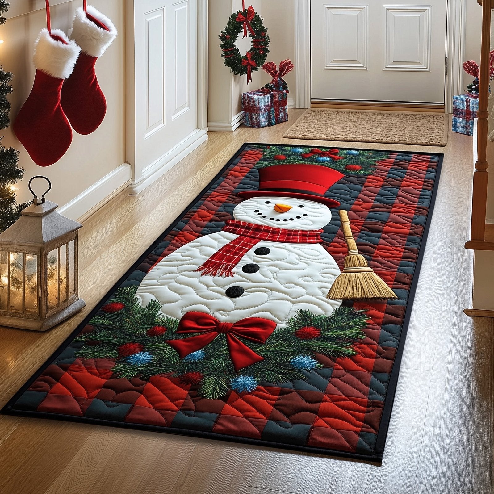 Christmas Snowman Runner Rug - Nature Design | Serene Runner Rug