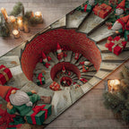 Christmas Spiral Pit Runner Carpet Runner Rug - Cute Pet Design | Animal Printed Runner Rug