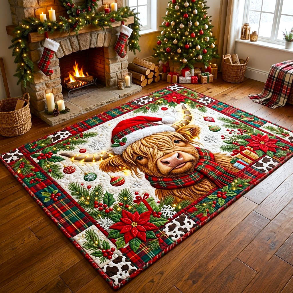 Christmas Spirit area rug in a living room