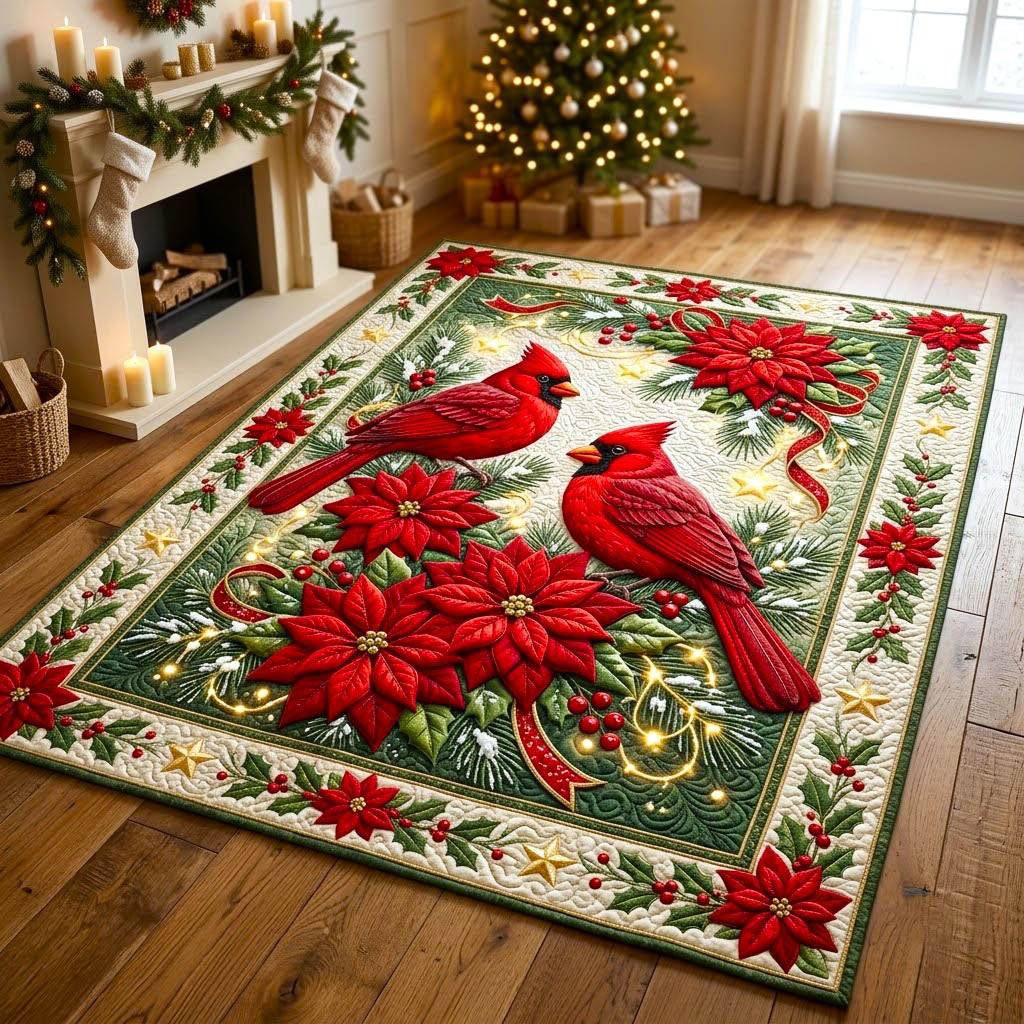 Christmas Spirit area rug in a living room