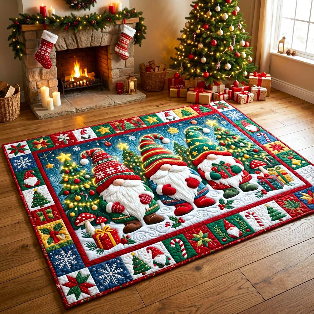 Christmas Spirit area rug in a living room