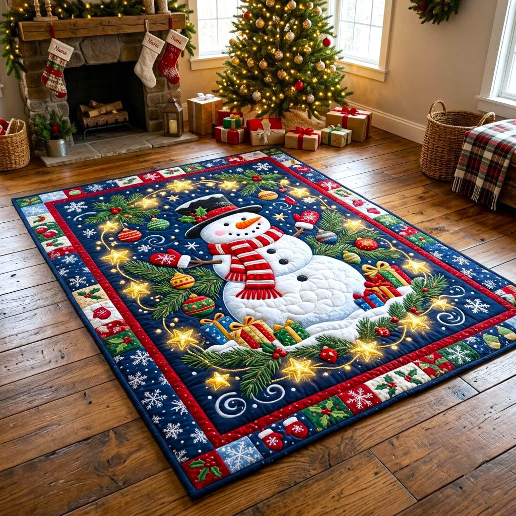 Christmas Spirit area rug in a living room