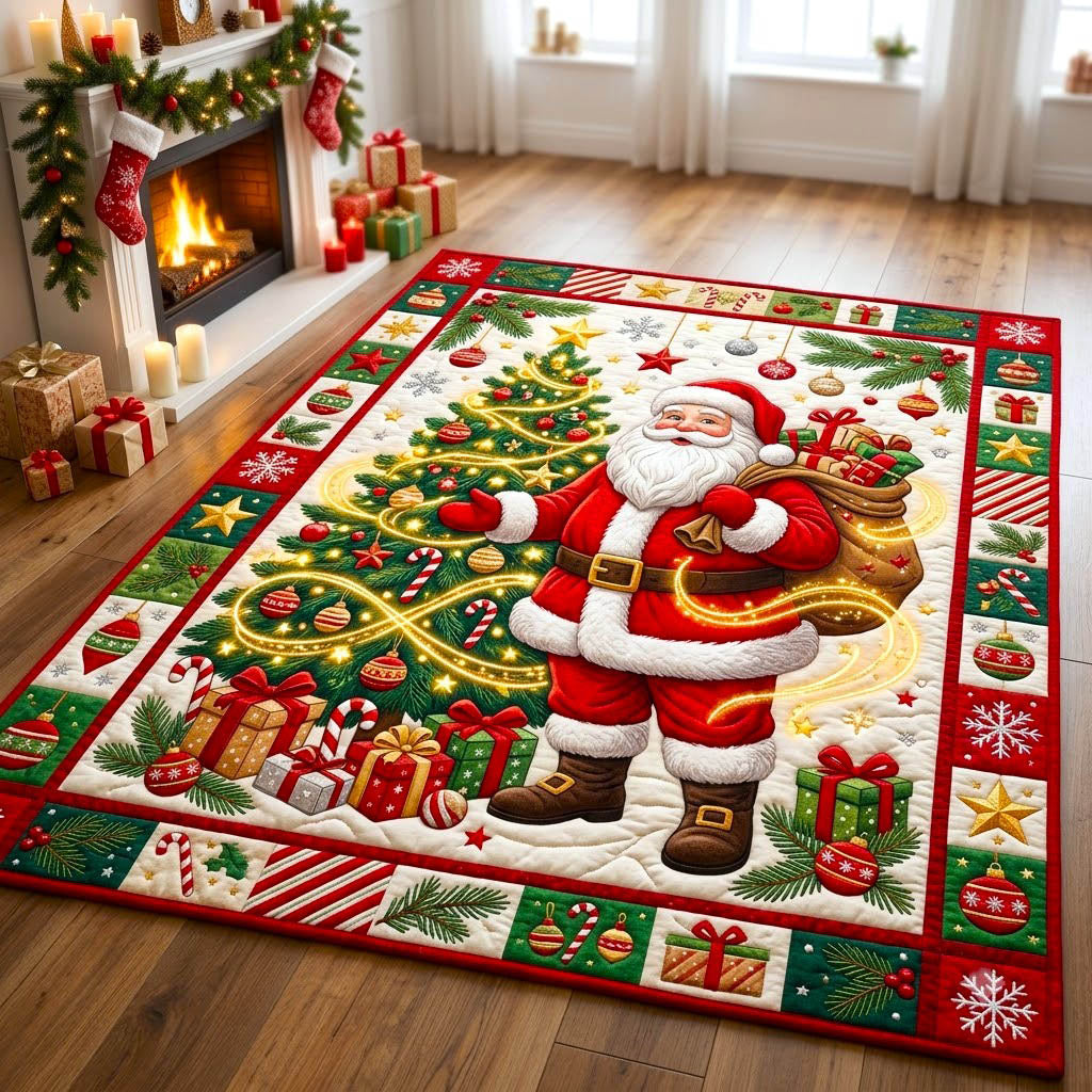 Christmas Spirit area rug in a living room