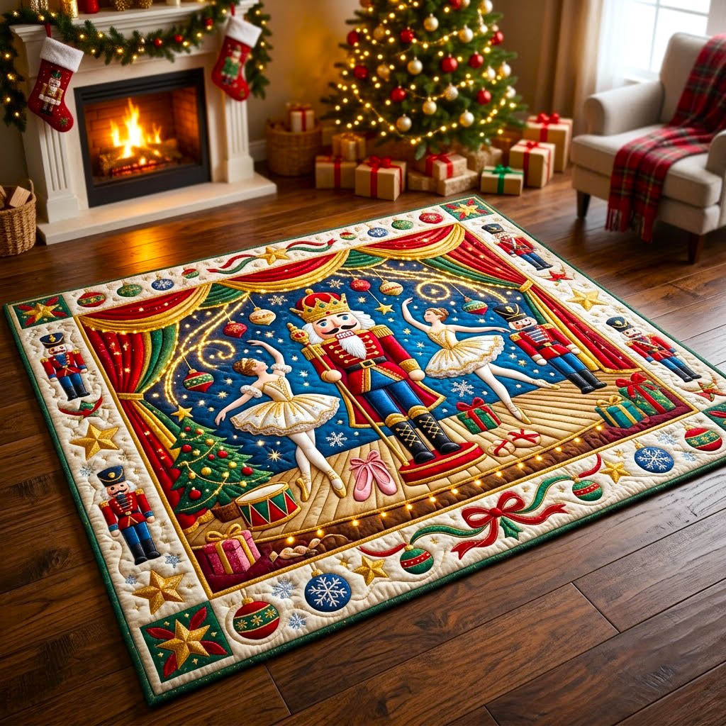 Christmas Spirit area rug in a living room