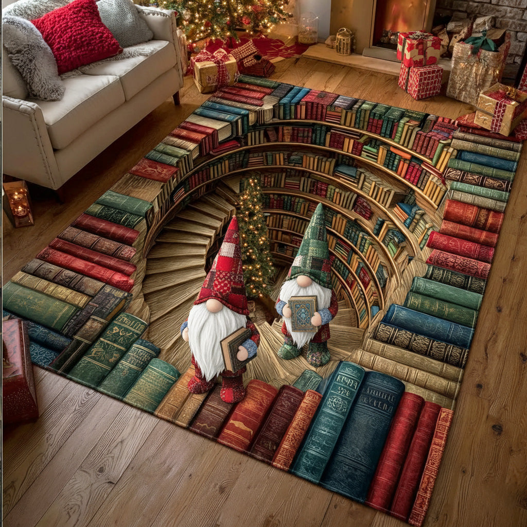 Christmas Tales area rug in a living room