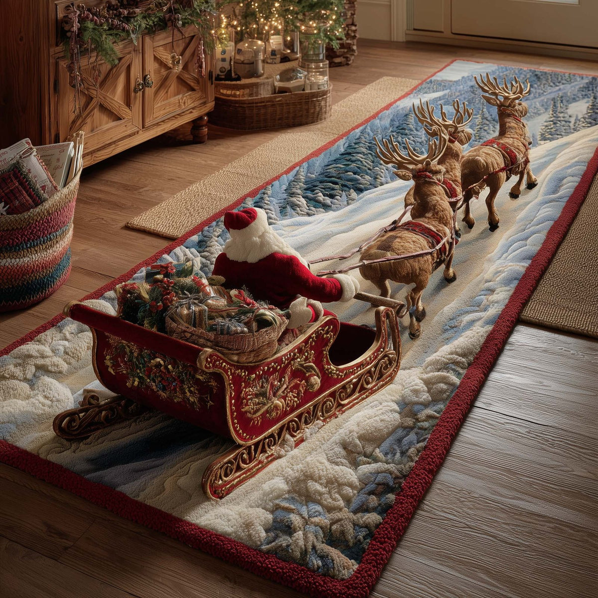 Christmas Trail Runner Rug - Nature Design | Serene Runner Rug