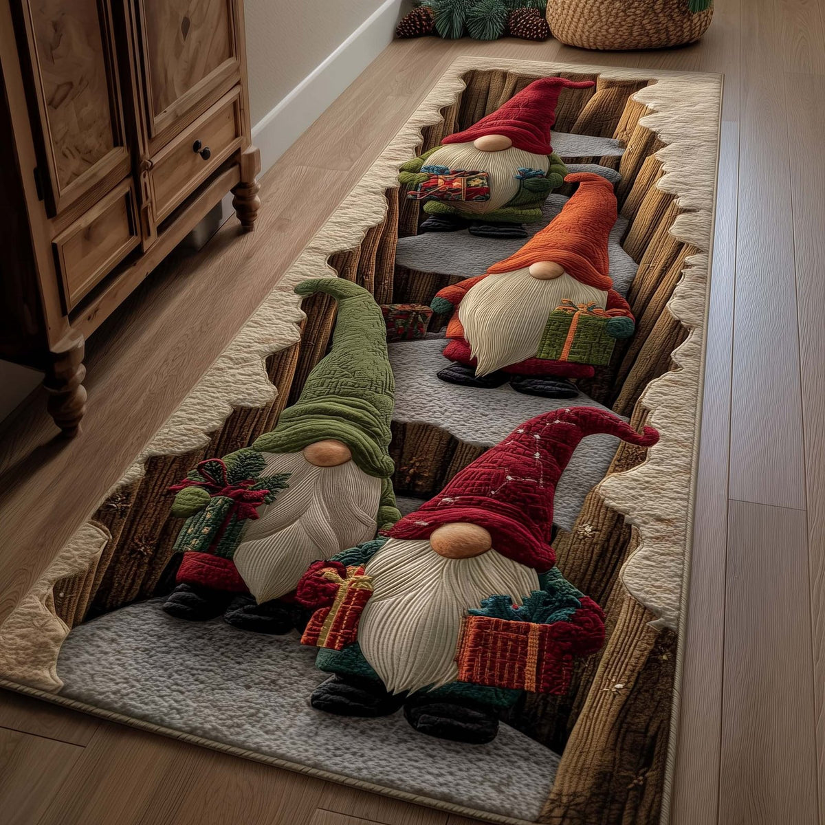 Christmas Trail Runner Rug - Nature Design | Serene Runner Rug