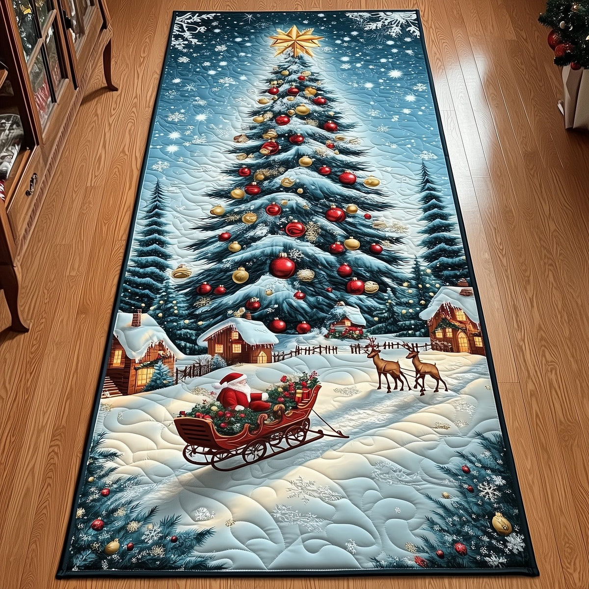 Christmas Tree Runner Rug - Nature Design | Serene Runner Rug