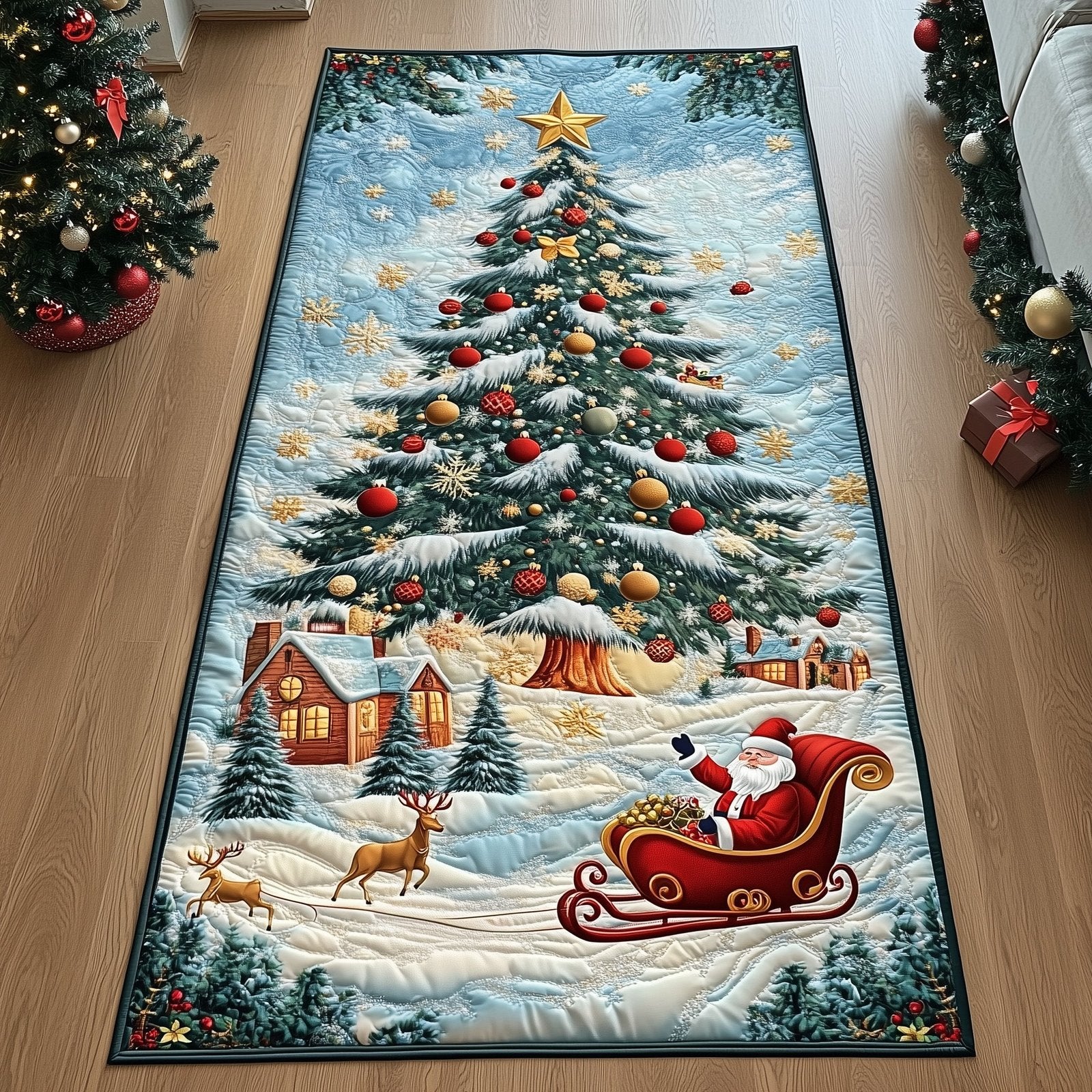Christmas Tree Runner Rug - Nature Design | Serene Runner Rug