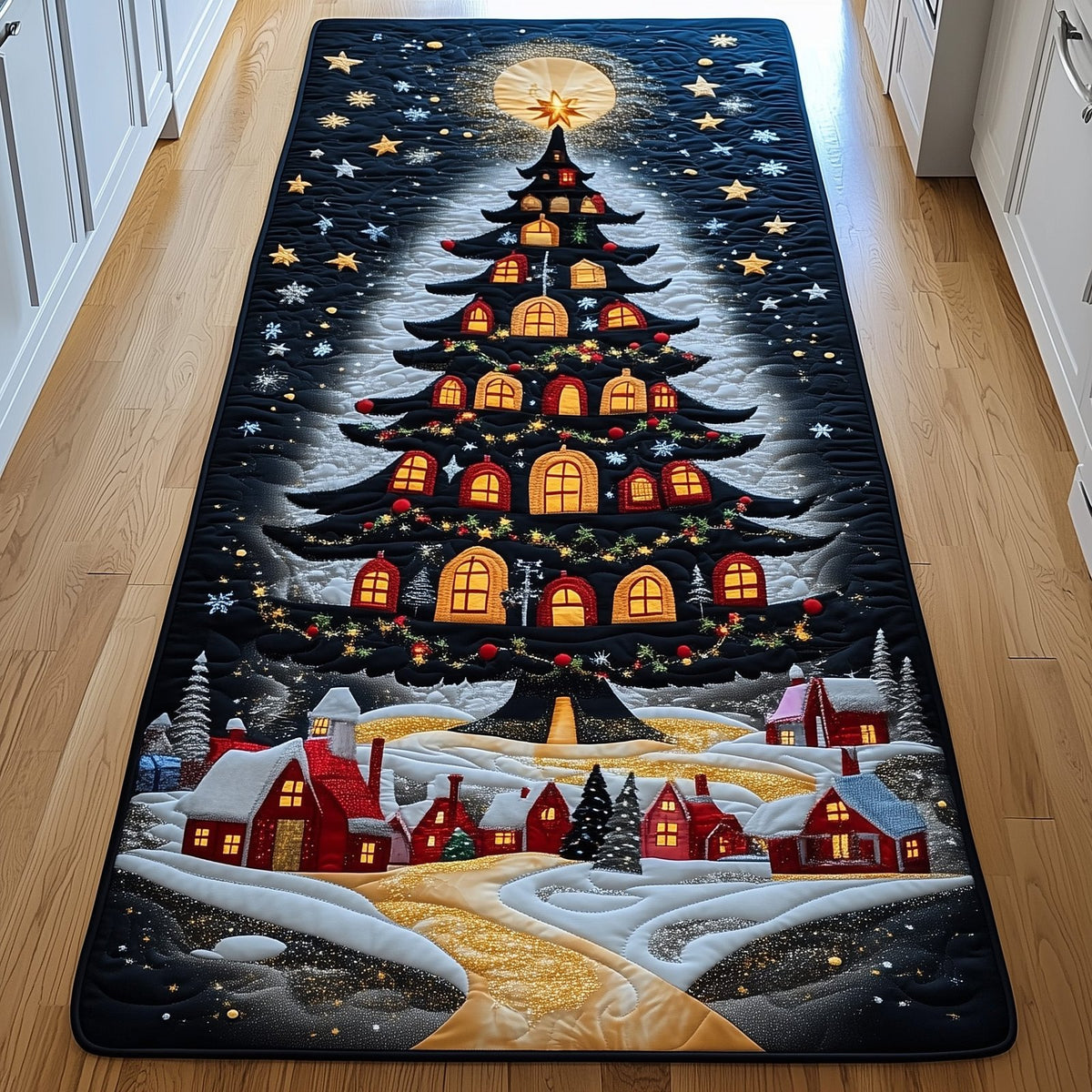 Christmas Tree Runner Rug - Nature Design | Serene Runner Rug