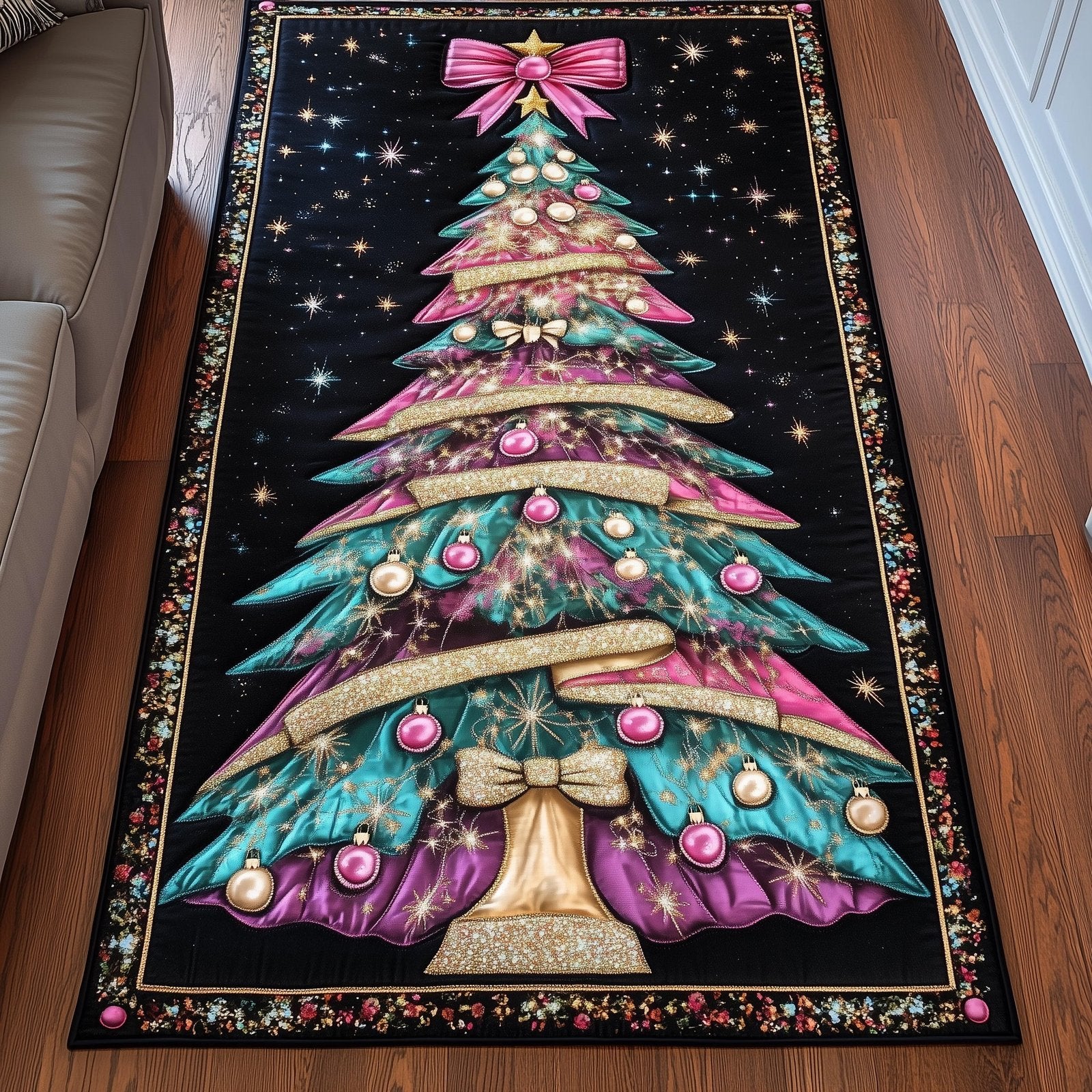 Christmas Tree Runner Rug - Nature Design | Serene Runner Rug