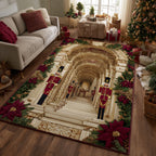 Christmas Tunnel area rug in a living room