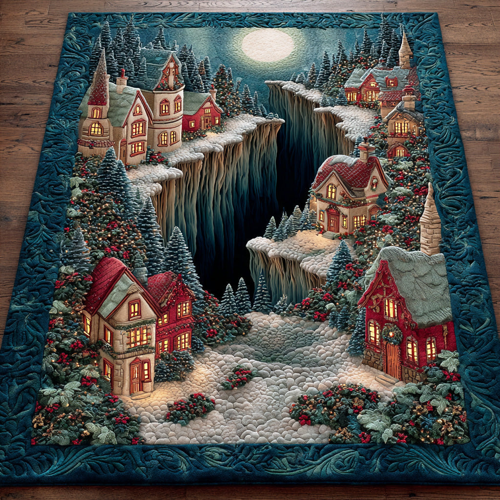 Christmas Twilight area rug in a living room
