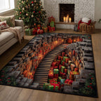 Christmas Vault area rug in a living room
