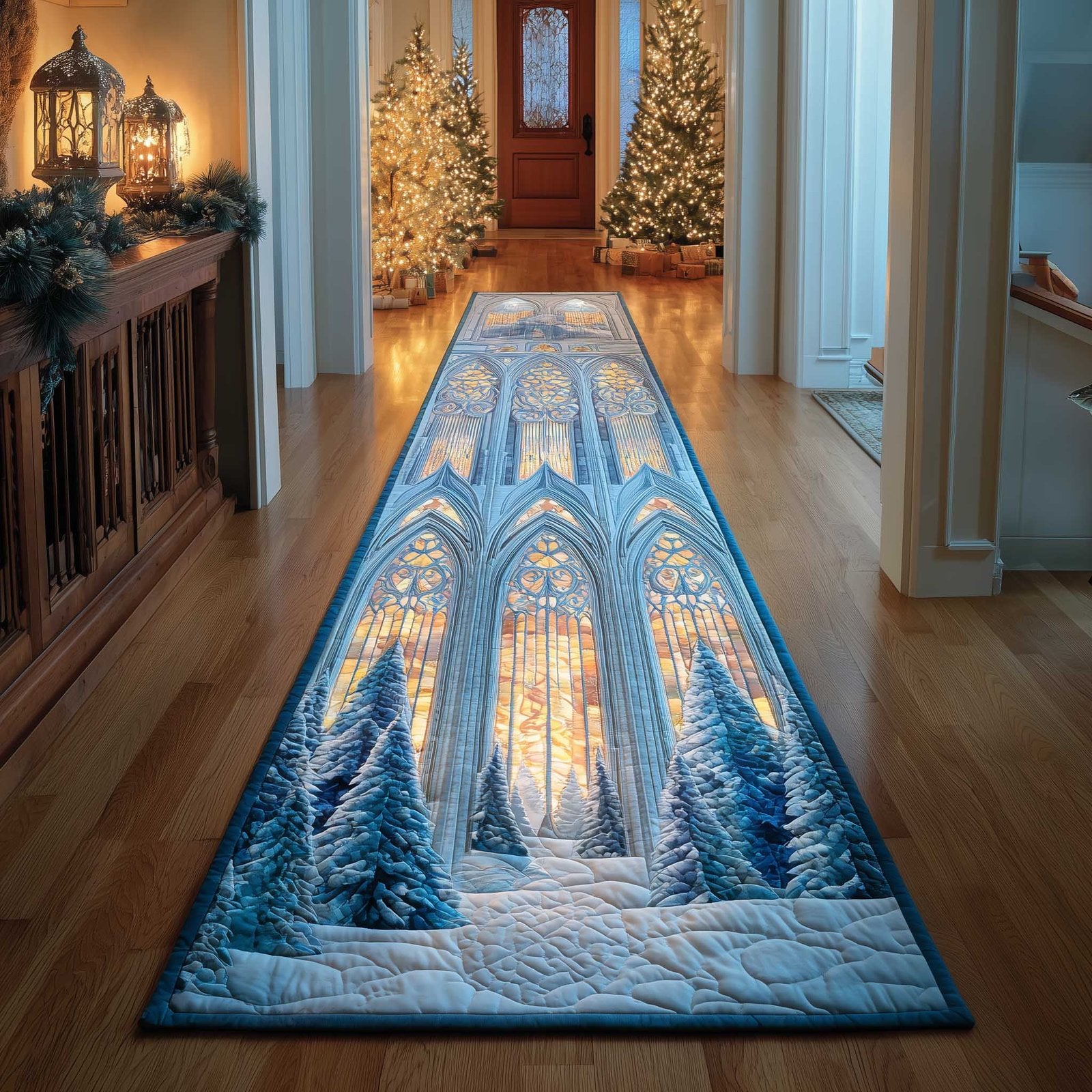 Christmas Window Runner Rug - Nature Design | Serene Runner Rug