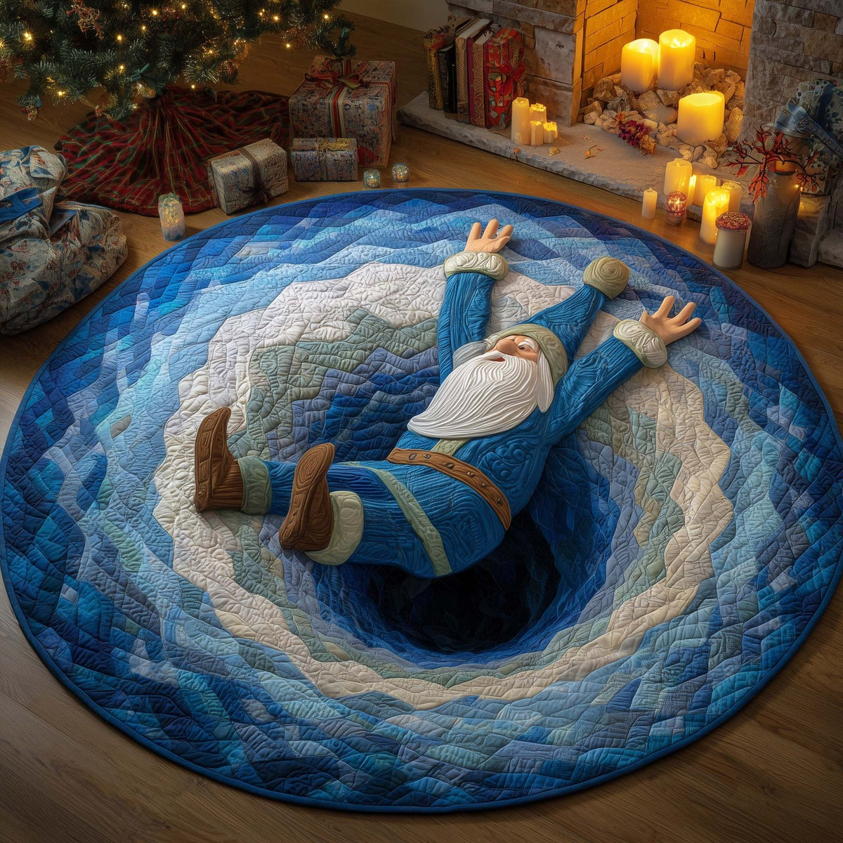 Christmas Wizard Round Mat Rug - Nature Design | Serene Home Decor