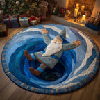 Christmas Wizard Round Mat Rug - washable non-slip printed rug