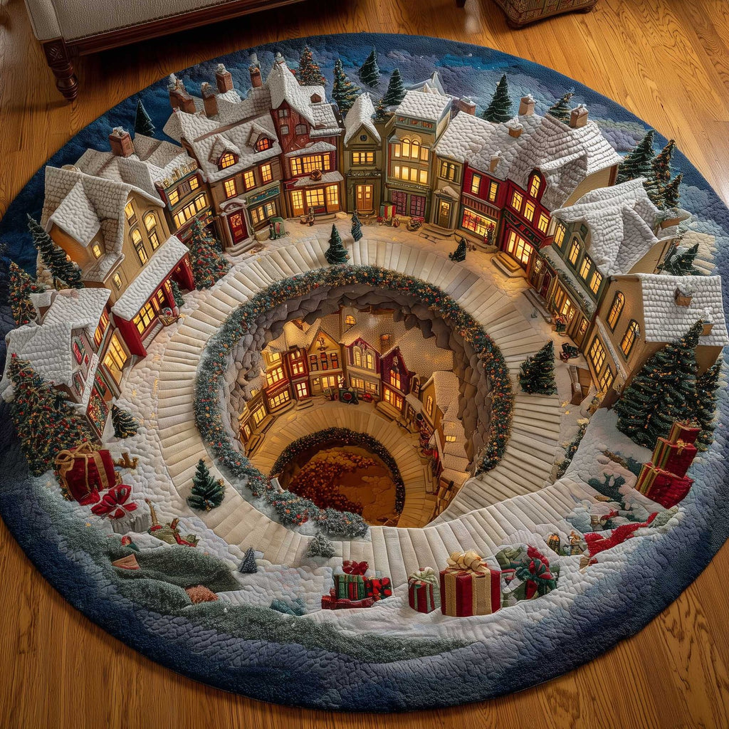 Christmas Wonderland Round Mat Rug - Nature Design | Serene Home Decor