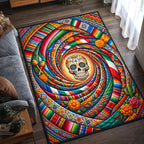 Cinco Fiesta area rug in a living room