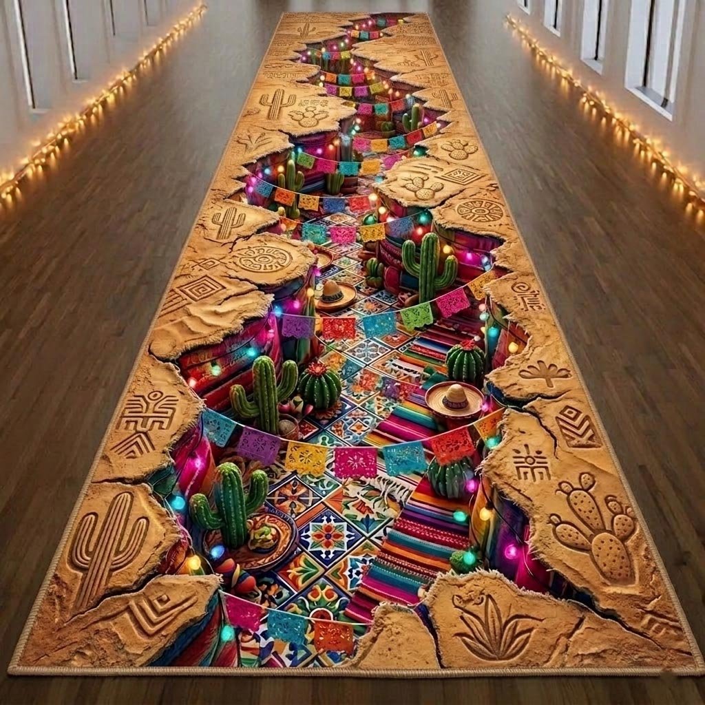 Cinco Party Runner Rug - Nature Design | Serene Runner Rug