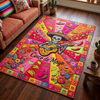 Cinco de Mayo area rug in a living room