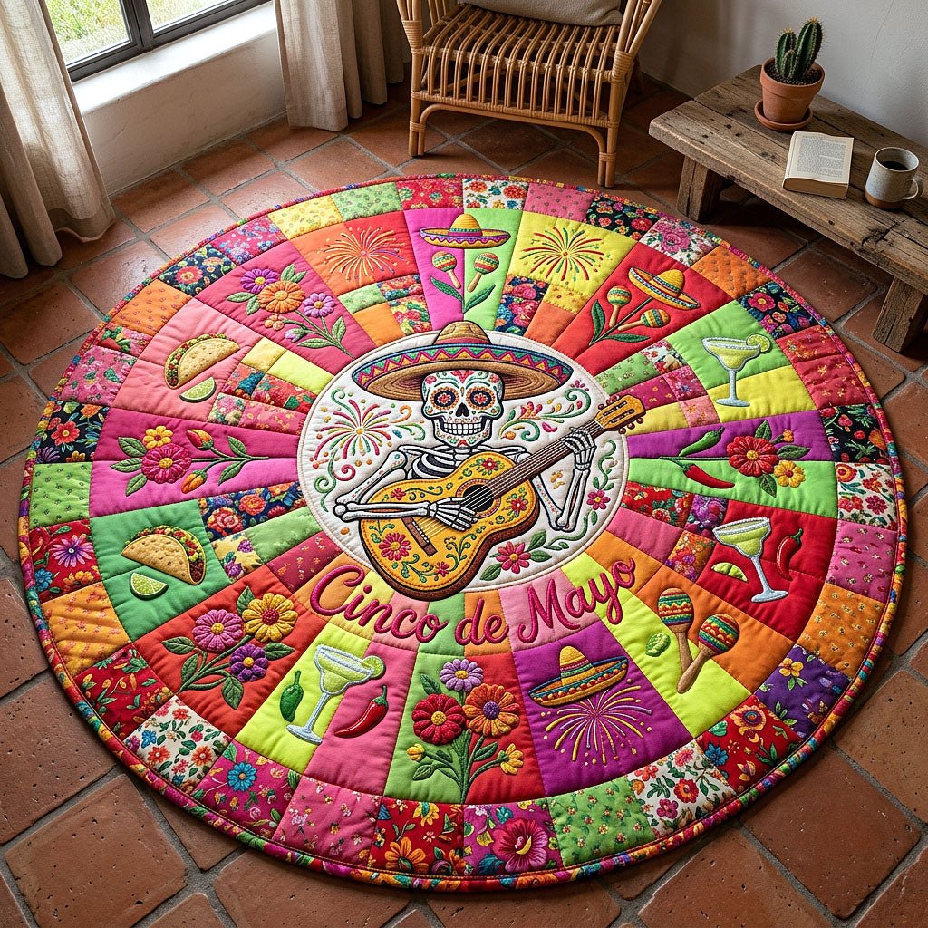 Cinco de Mayo Round Mat Rug - Nature Design | Serene Home Decor