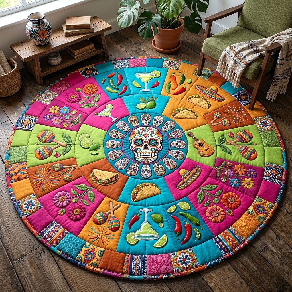 Cinco de Mayo Round Mat Rug - Nature Design | Serene Home Decor