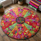 Cinco de Mayo Round Mat Rug - Nature Design | Serene Home Decor