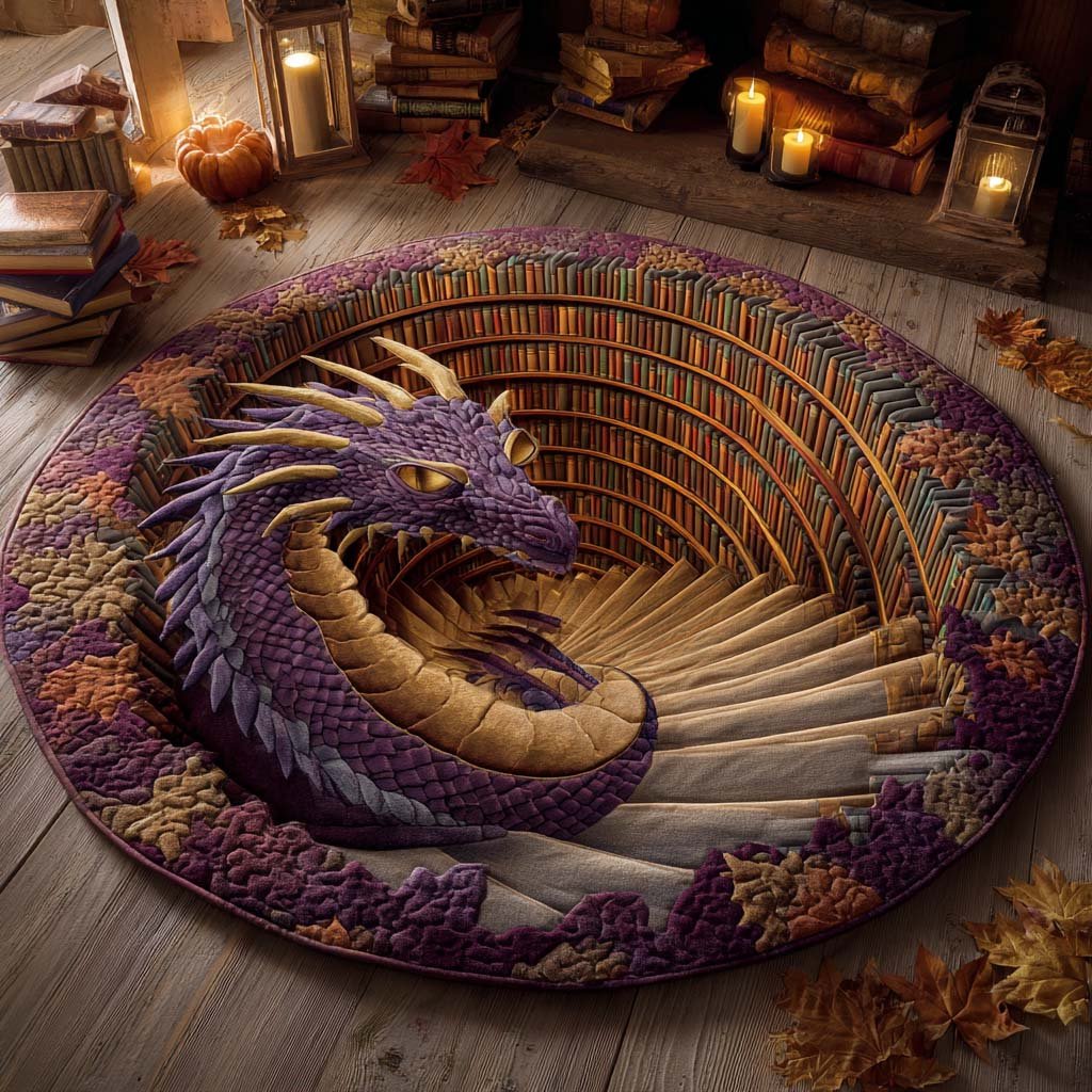 Cinder Crown Round Mat Rug - washable non-slip printed rug
