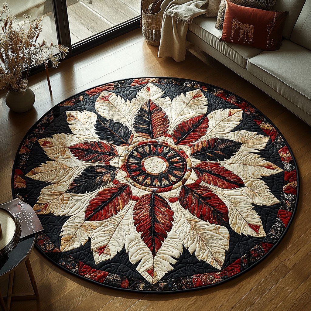 Circle of Life Round Mat Rug - washable non-slip printed rug