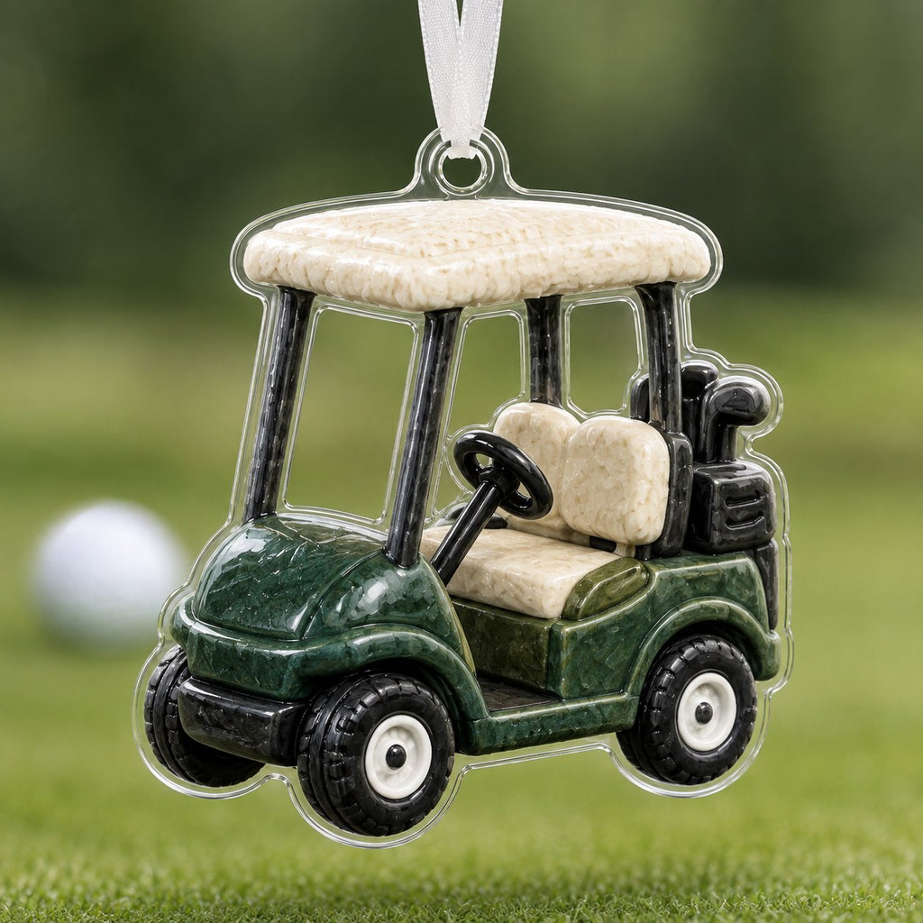 Classic Fairway Golf Cart Christmas Ornament