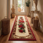 Classic Bloom Runner Carpet Runner Rug - Cute Pet Design | Animal Printed Runner Rug