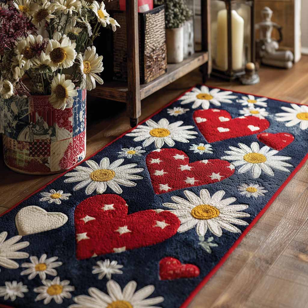 Classic Daisy Runner Carpet Runner Rug - Cute Pet Design | Animal Printed Runner Rug