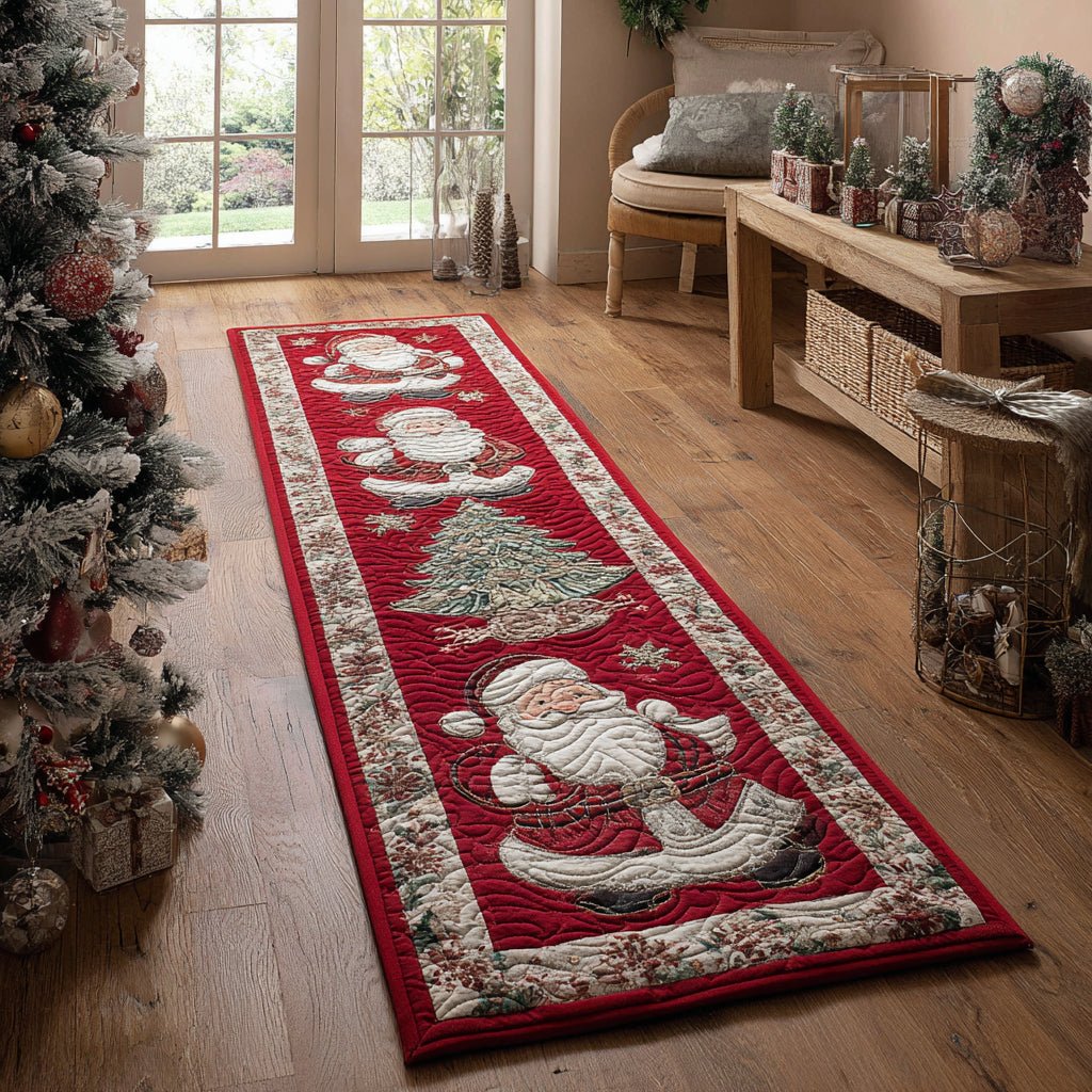 Classic Santa Runner Carpet Runner Rug - Cute Pet Design | Animal Printed Runner Rug