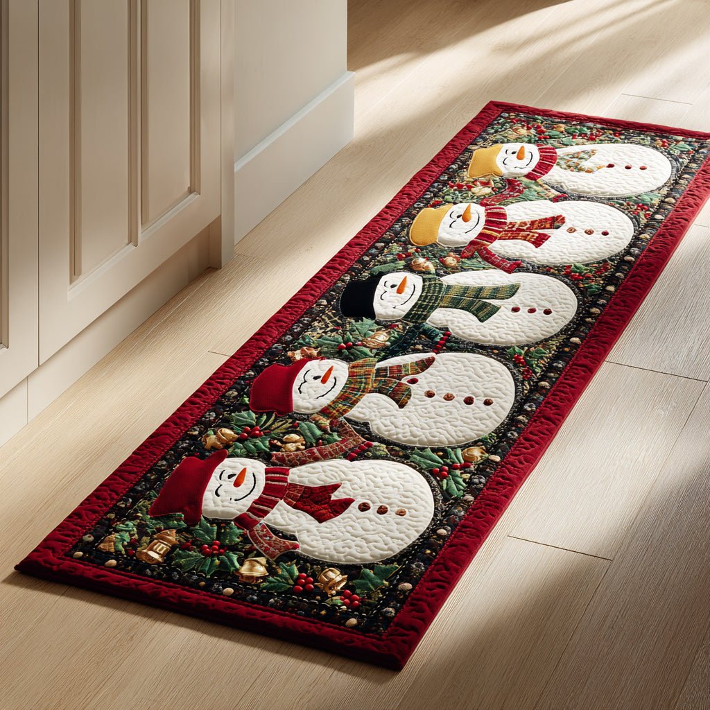 Classic Snowman Runner Carpet Runner Rug - Cute Pet Design | Animal Printed Runner Rug