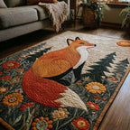 Clever Fox area rug in a living room