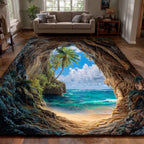 Cliff Blossom area rug in a living room