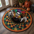 Clown Abyss Round Mat Rug - washable non-slip printed rug