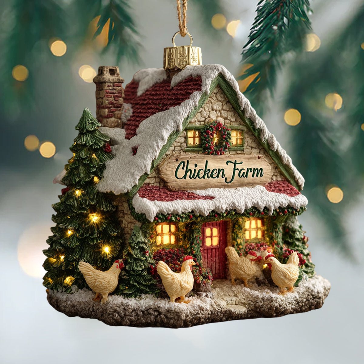 Clucking Christmas Ornament