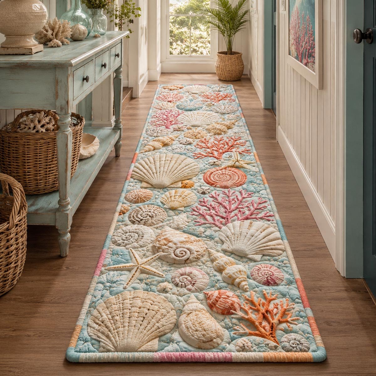 Coastal Breeze Runner Carpet Runner Rug - Cute Pet Design | Animal Printed Runner Rug