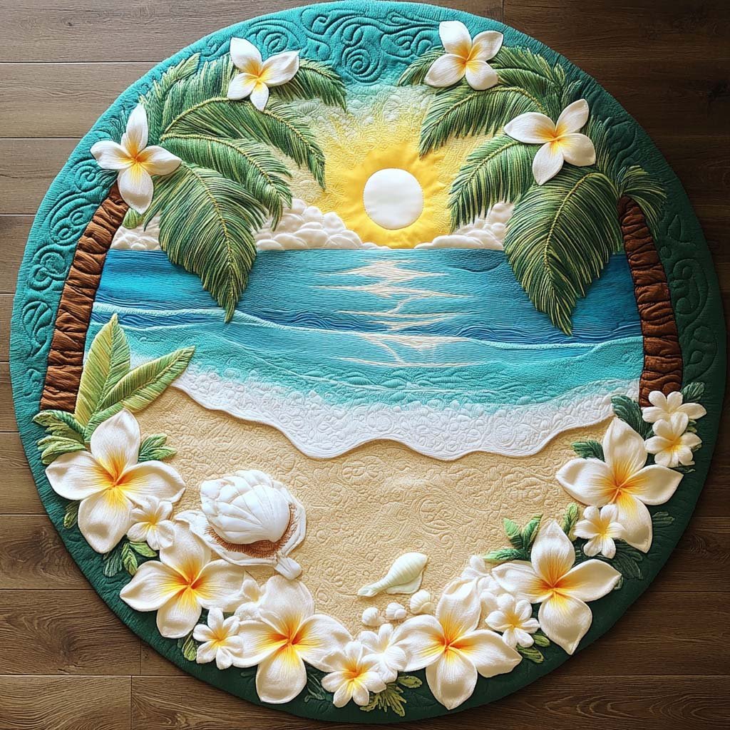 Coastal Dream Round Mat Rug - Nature Design | Serene Home Decor