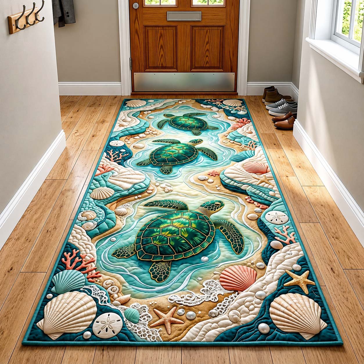 Coastal Journey Runner Rug - Nature Design | Serene Runner Rug