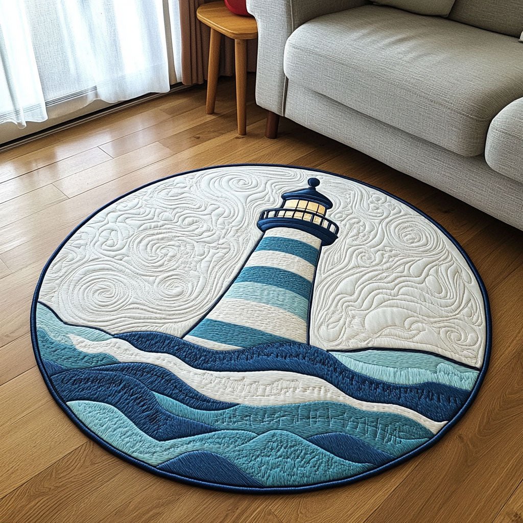 Coastal Serenity Round Mat Rug - Nature Design | Serene Home Decor
