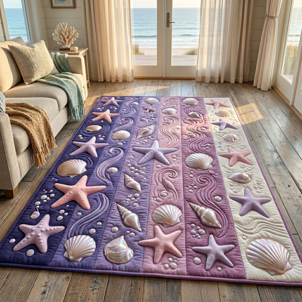 Coastal Whisper area rug in a living room