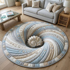 Coastal Whisper Round Mat Rug - Nature Design | Serene Home Decor